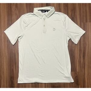 Palm Golf Co Geometrical Golf Performance Polo Shirt Light Green Men's Size L